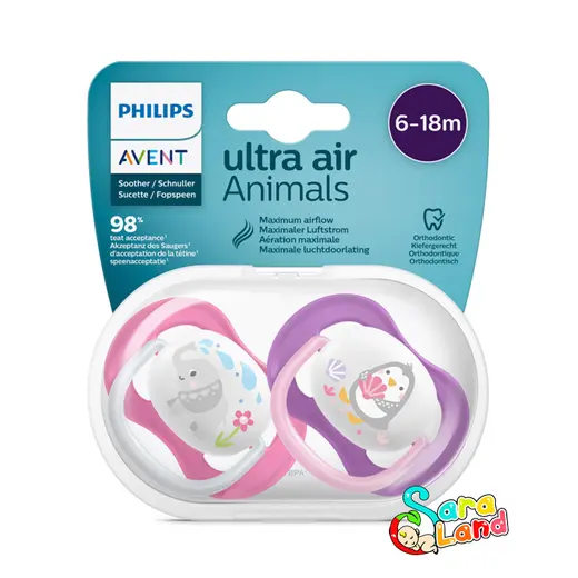 Ultra Air Deco Plus Mixed Pacifier,18m