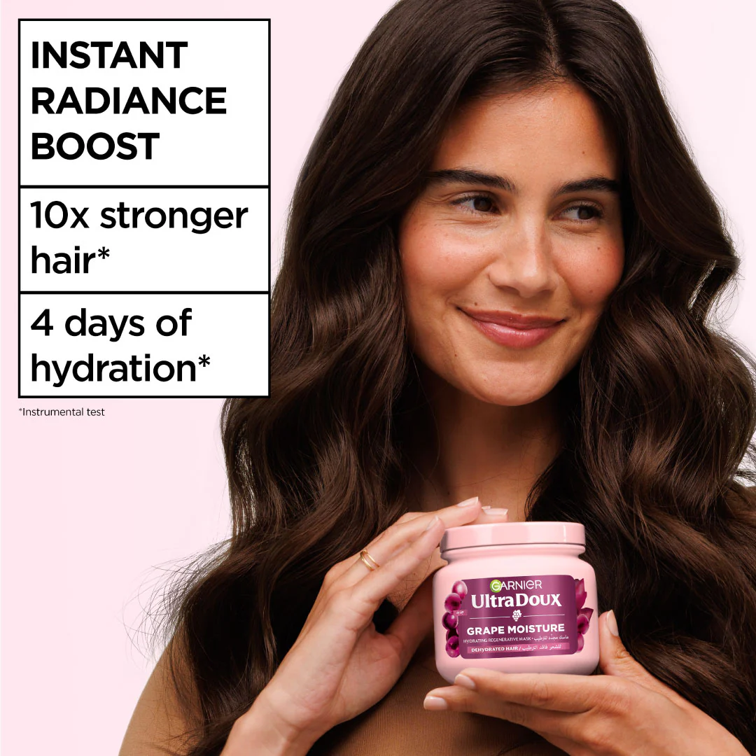 Ultra Doux Grape Moisture - Deep Regenerative Mask for Dehydrated Hair. Hydrating Grape Water + Antioxidant Grapeseed Oil -- Paraben-Free, Vegan, Cruelty-Free - Image 6