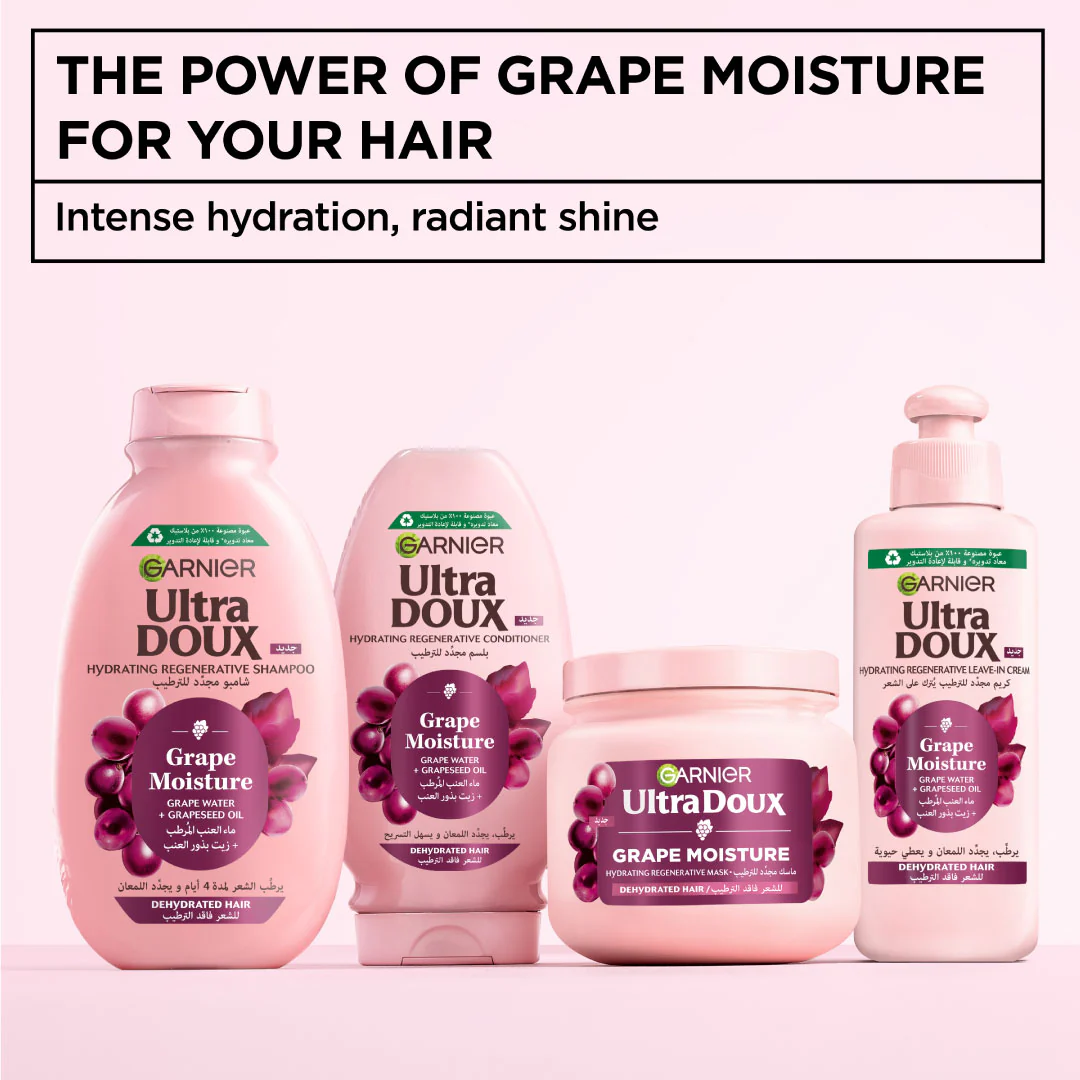 Ultra Doux Grape Moisture - Deep Regenerative Mask for Dehydrated Hair. Hydrating Grape Water + Antioxidant Grapeseed Oil -- Paraben-Free, Vegan, Cruelty-Free - Image 7