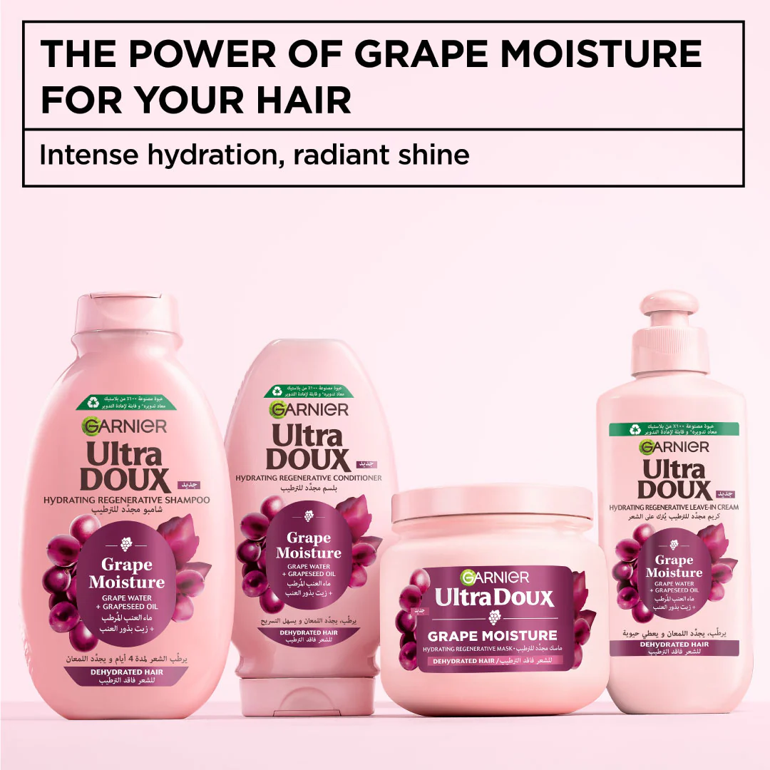 Ultra Doux Grape Moisture - Hydrating Regenerative Conditioner for Dehydrated Hair. Hydrating Grape Water + Antioxidant Grapeseed Oil - - Paraben-Free, Vegan, Cruelty-Free - Image 7