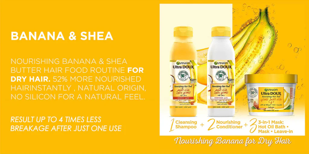 Ultra Doux Hair Food Banana & Shea Shampoo - Image 3