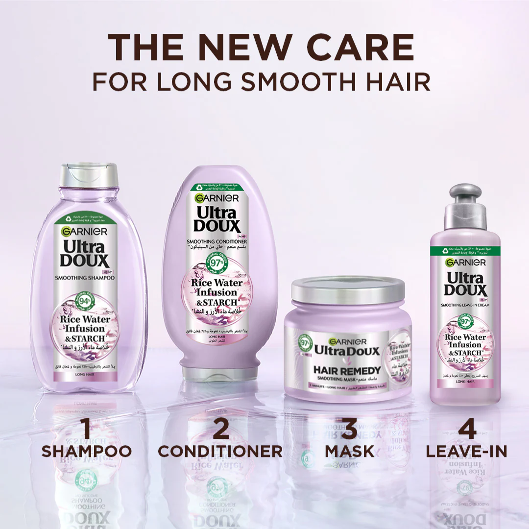 Ultra Doux Rice Water Infusion & Starch Leave In Cream for Long Hair - Image 4
