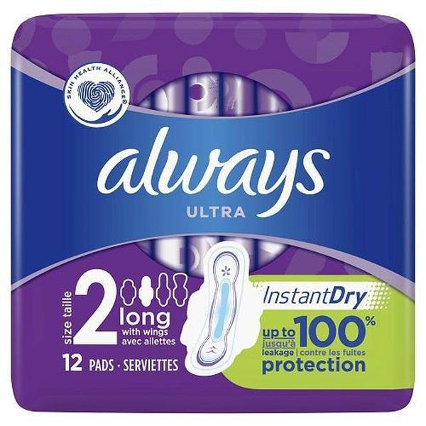 Ultra Long Sanitary Towels Wings 12 Pads (Size 2) - Image 2