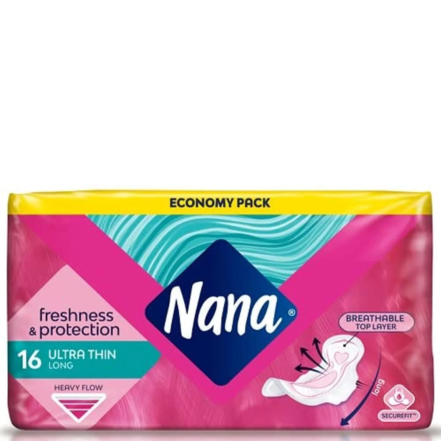 Ultra Thin Long with Wings Unscented -16 Pads Economy Pack