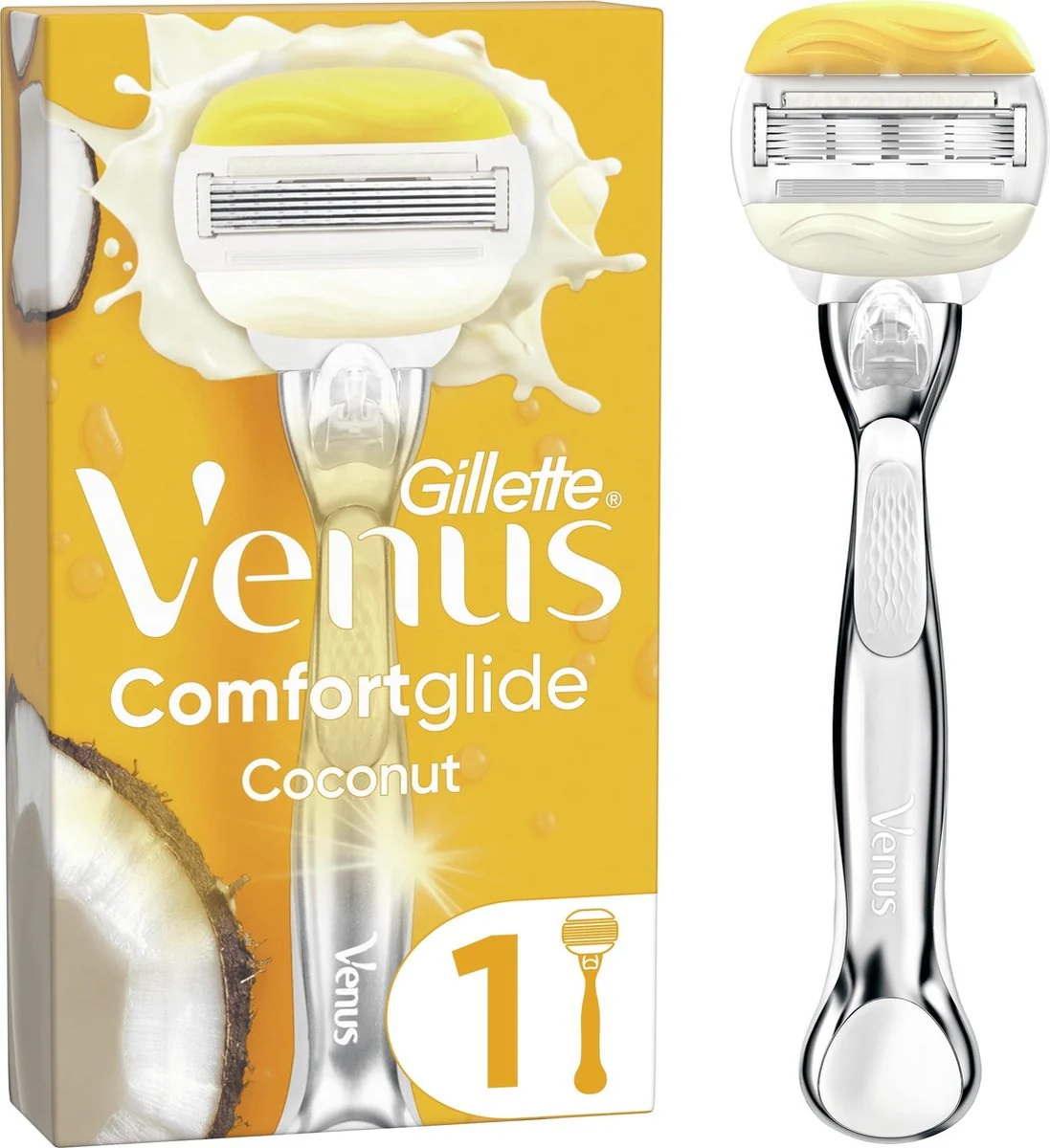 Venus Comfortglide Coconut Shaving System For Women - Razor